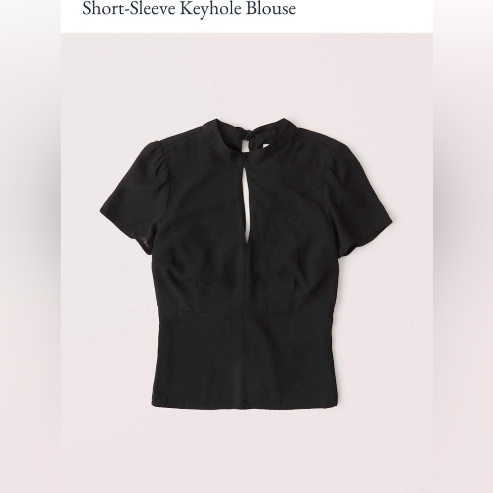 Abercrombie short sleeve keyhole blouse